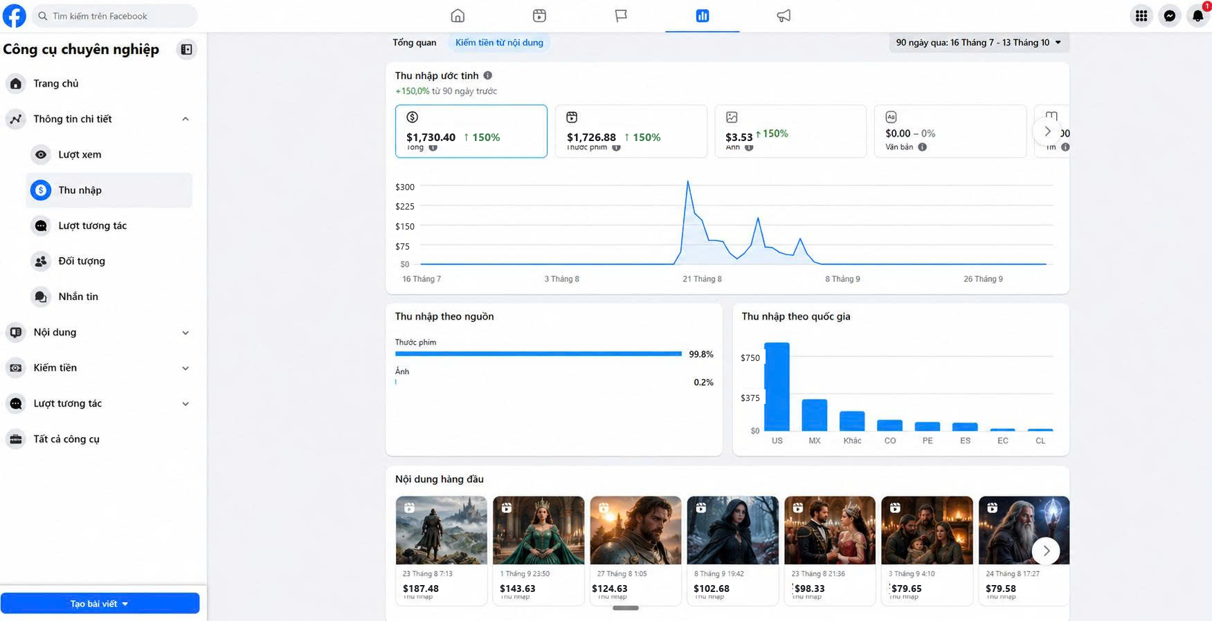 Kết quả Facebook học viên 3
